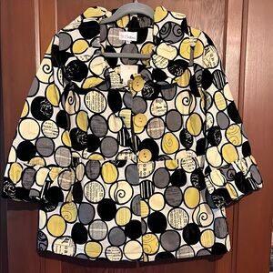 3 Sisters Geometric Yellow and Black Jacket